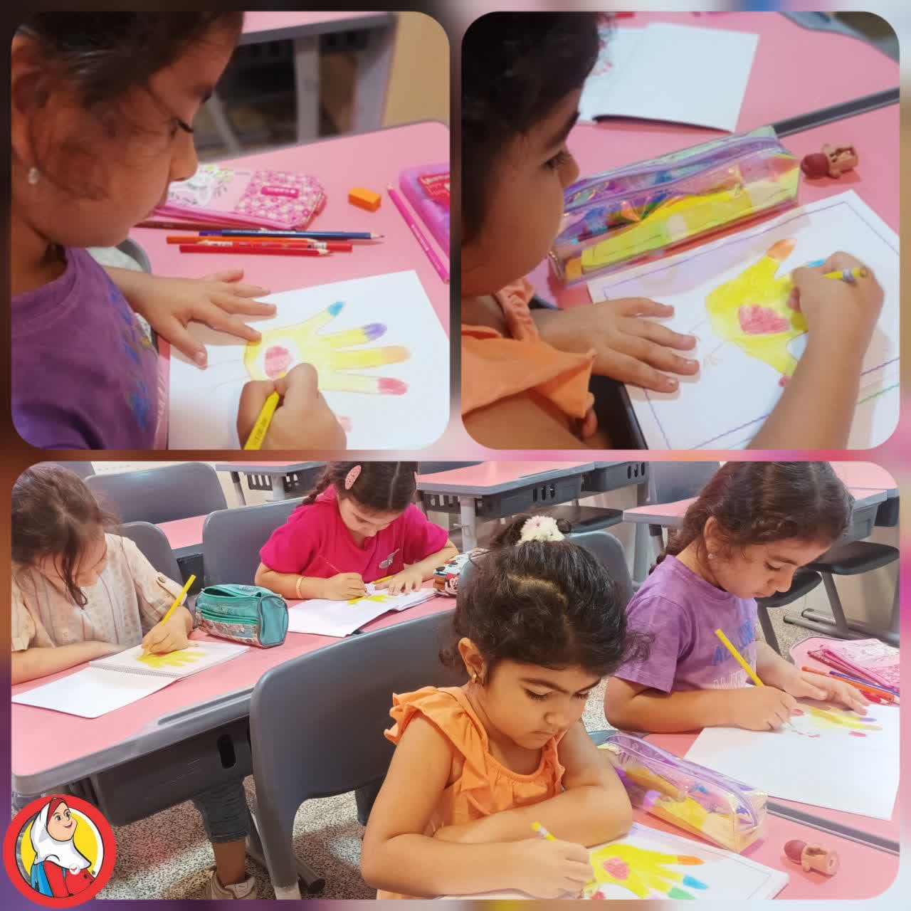 نقاشی زیبا دردونه های بهتایی در کلاس هنر و خلاقیت